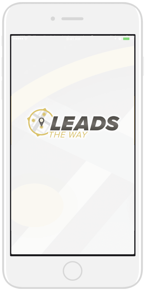 Leads the Way phone screen.